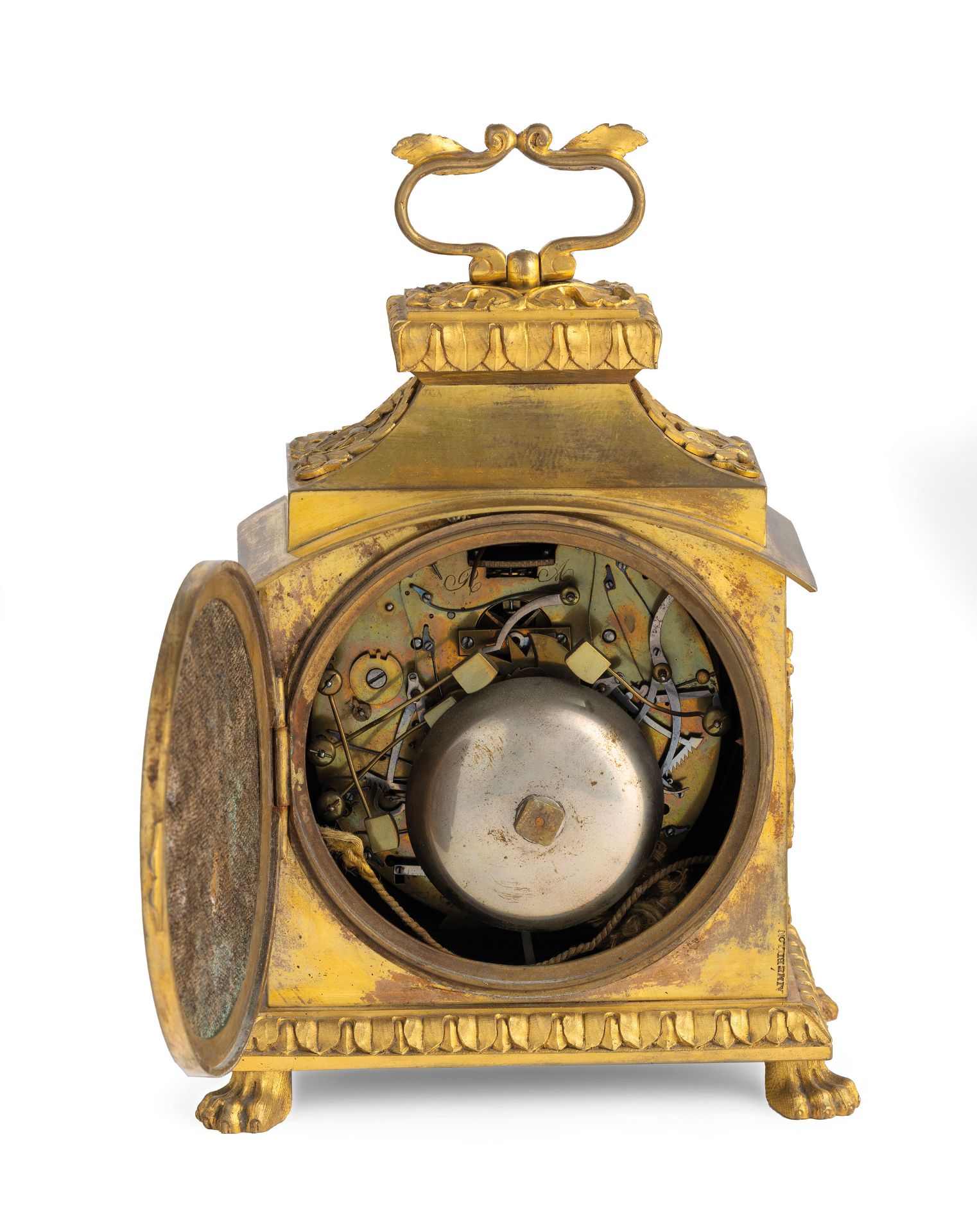 ROBERT & COURVOISIER, PENDULETTE D'OFFICIER O MARESCIALLA, BRONZEUR AINE' BILLON, SVIZZERA, 1760 - Bild 4 aus 6