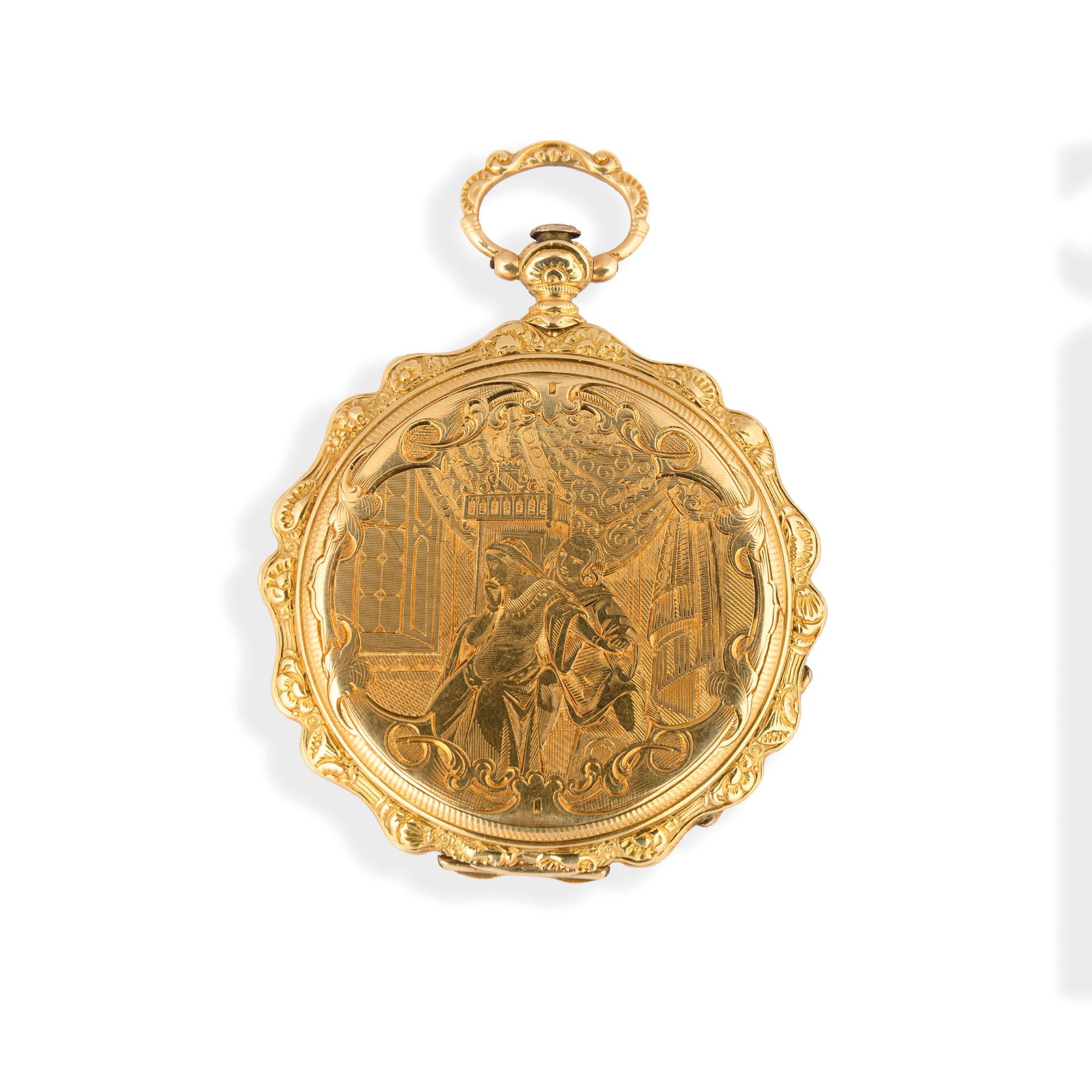 ECORT, OROLOGIO DA COLLO EXTRAPIATTO, GINEVRA 1850 CIRCA - Bild 3 aus 6