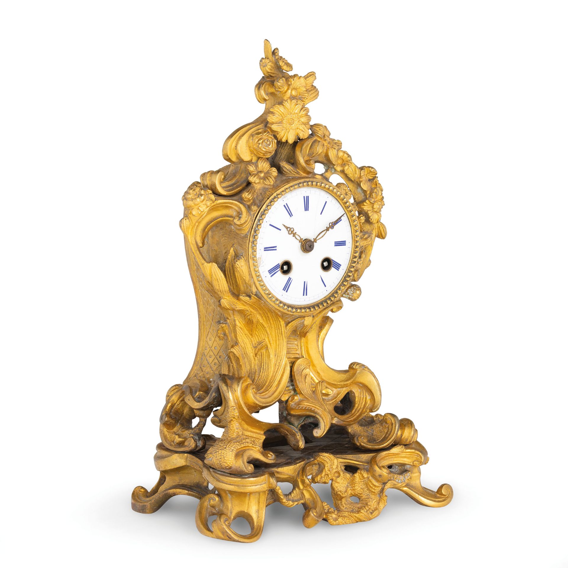 OROLOGIO A PENDOLO IN BRONZO DORATO, FRANCIA, 1840 CIRCA - Image 3 of 4