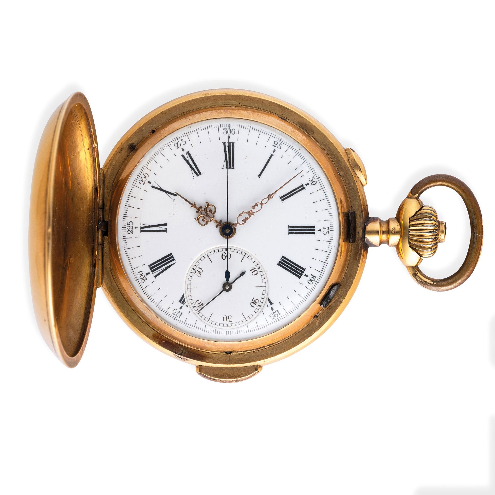 OROLOGIO CRONOGRAFO IN ORO, CON RIPETIZIONE MINUTI, SVIZZERA 1910 CIRCA - Bild 2 aus 6