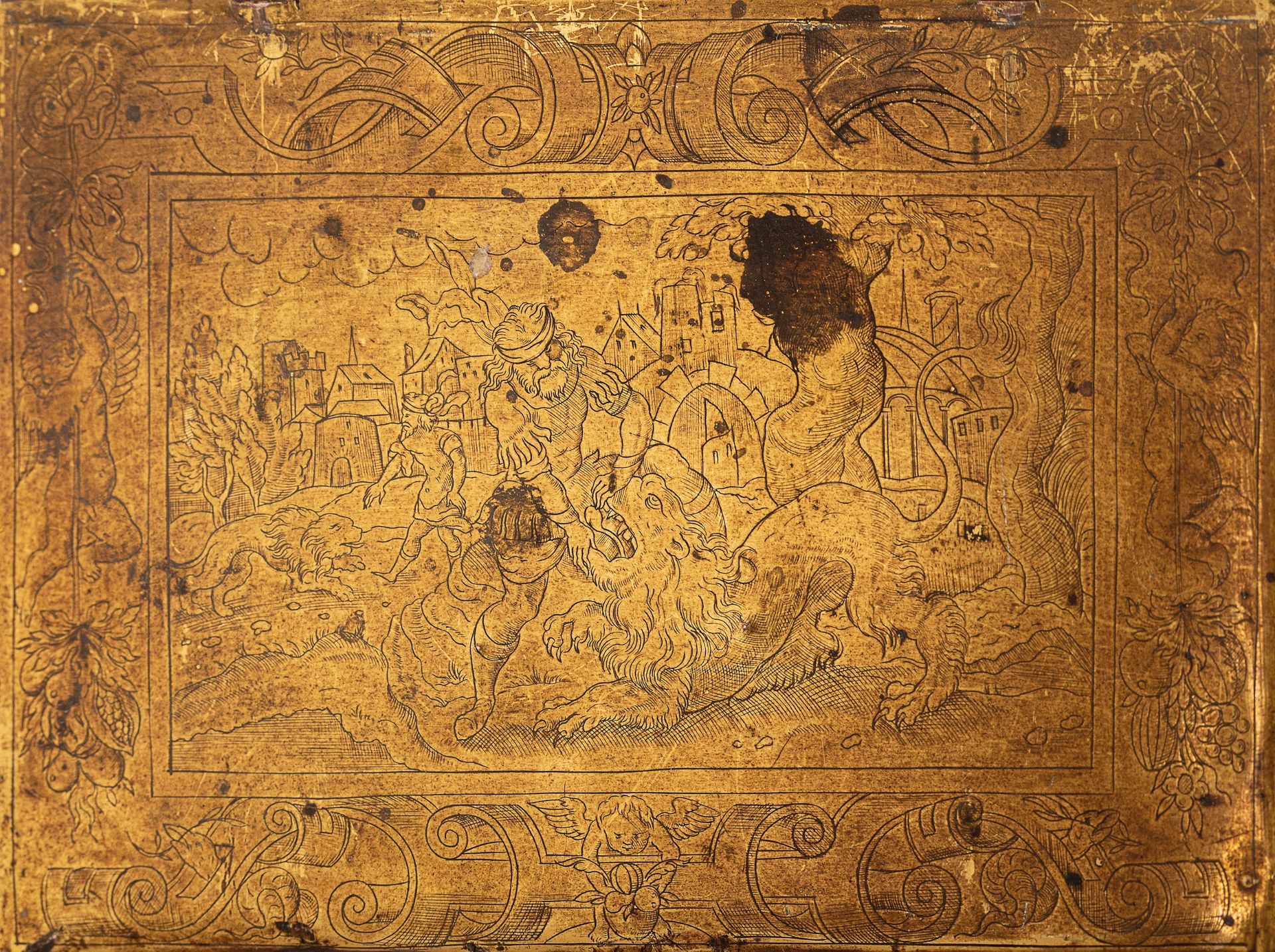 PICCOLO FORZIERE DA TAVOLO IN LEGNO E METALLI DIVERSI, XVII-XVIII SECOLO - Bild 5 aus 6