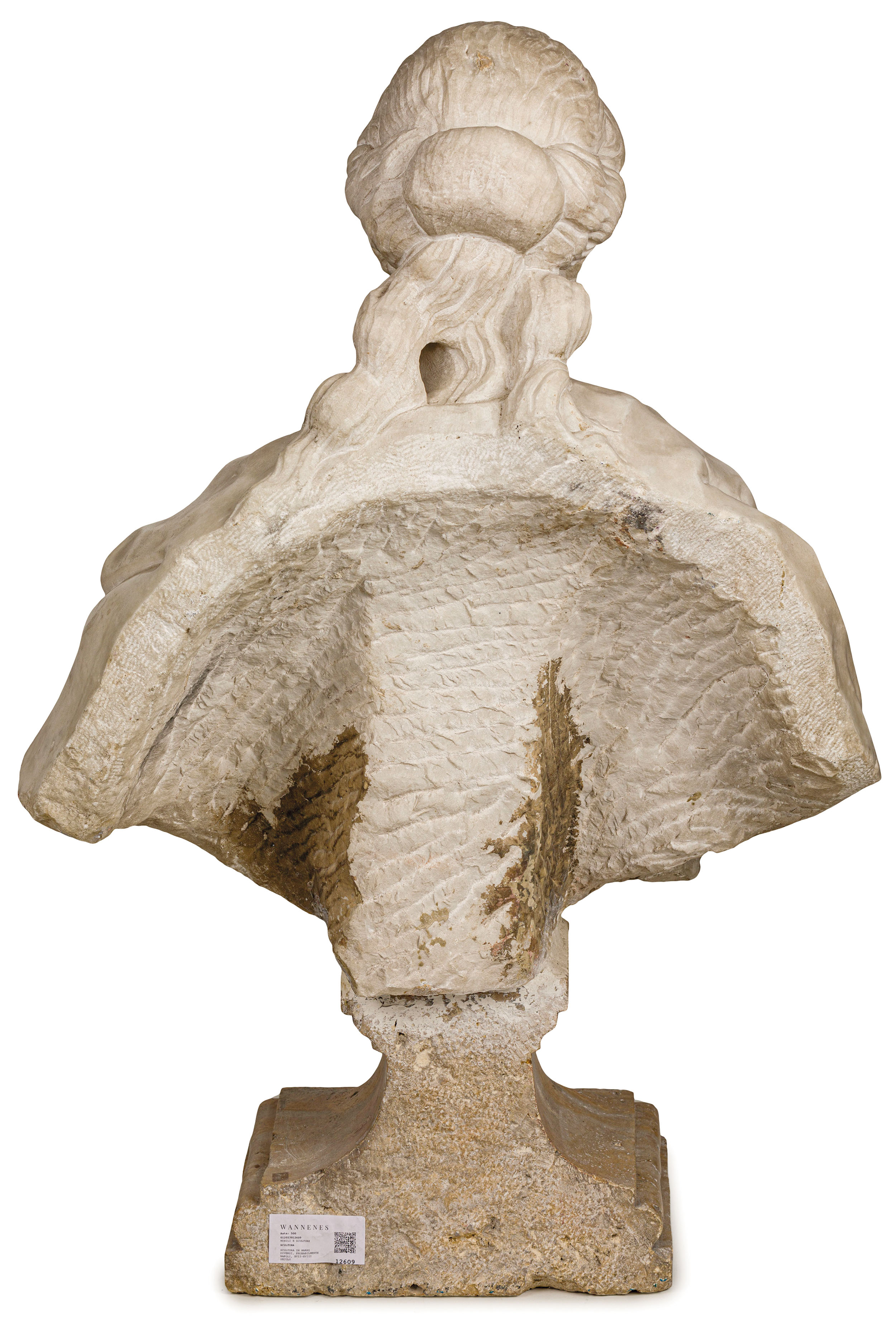 SCULTURA IN MARMO, PROBABILMENTE NAPOLI, XVII-XVIII SECOLO - Image 2 of 3