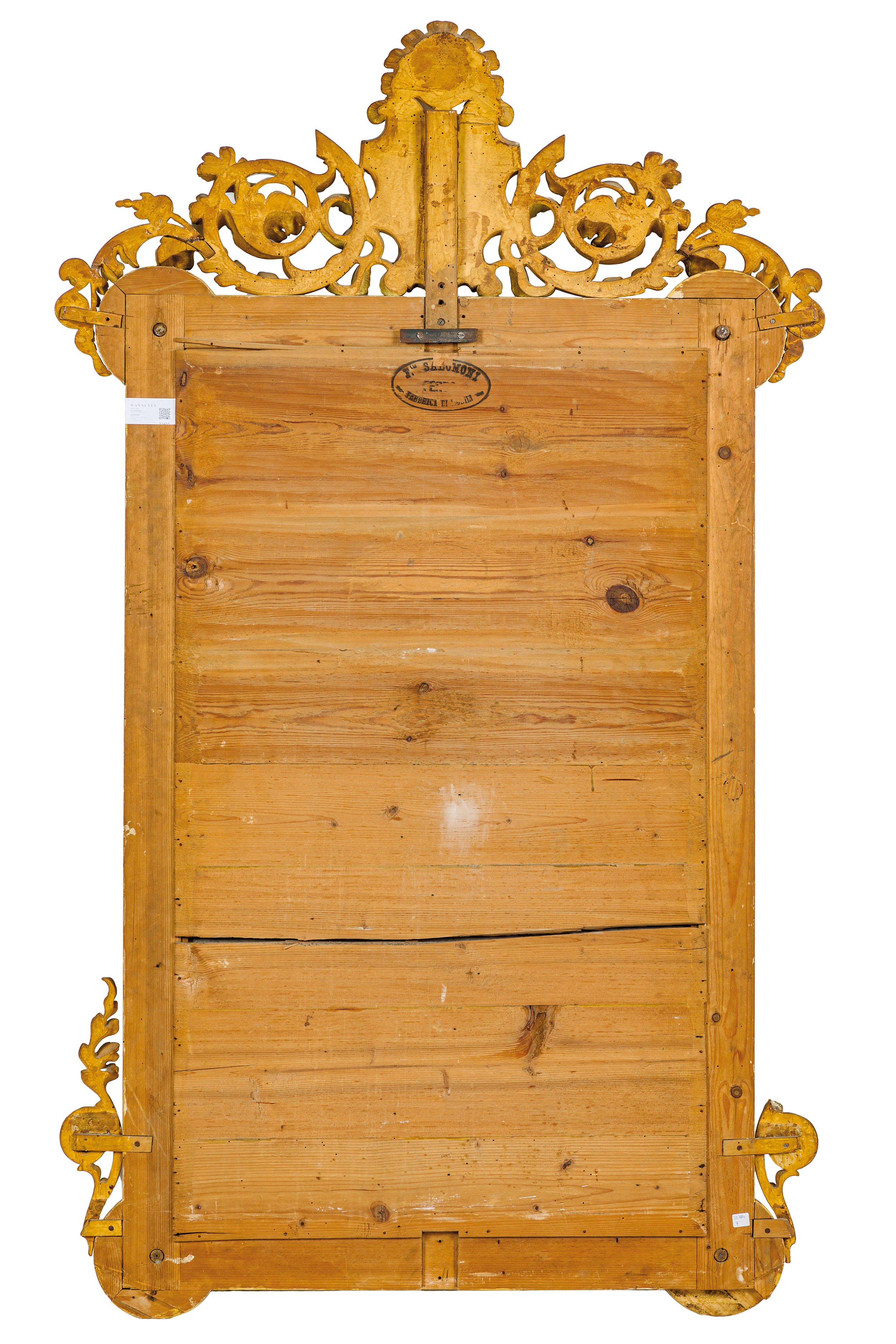 SPECCHIERA IN LEGNO DORATO, XIX SECOLO - Image 2 of 2