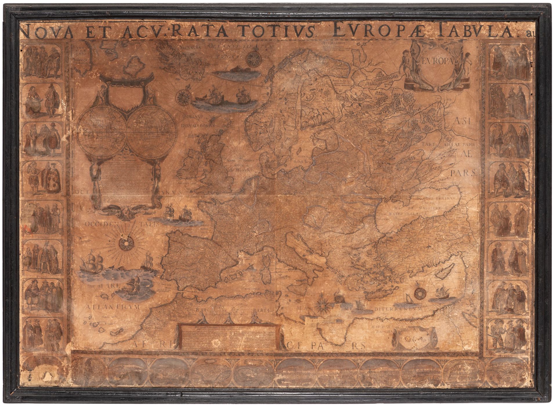 BLAEU, Willem (1571-1638); TODESCHI, Pietro (17th cent.). I quattro continenti: Nova Acurata Totius - Bild 3 aus 4