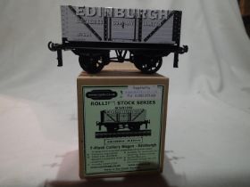 ETS/Raylo/WJV O gauge wagon Edinburgh Collieries, seven plank wagon in near mint condition/boxed. UK