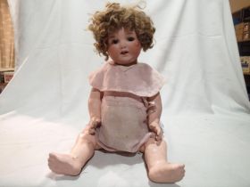 Armand Marseille bisque headed doll, No 990. UK P&P Group 1 (£16+VAT for the first lot and £2+VAT