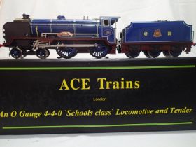 Ace Trains O gauge Schools Class, 1933 Gordonstoun, Caledonian Blue, in near mint condition, storage