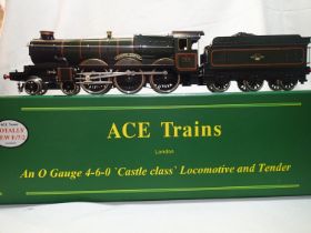 Ace Trains O gauge Castle Class, Bristol Castle, 7013, BR Green, Late Crest in near mint