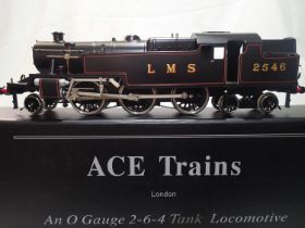 Ace Trains O gauge, 2.6.4 tank, LMS Black, 2546, in near mint condition, storage marks to box. UK