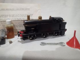 Live Steam O gauge Leech/Burtons, 0.6.0 Jinty type locomotive, spirit fired, appears little used,