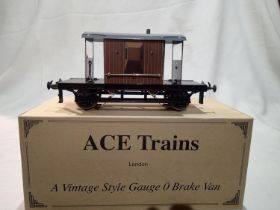 Ace Trains O gauge BR Brake van with light in near mint condition/boxed. UK P&P Group 1 (£16+VAT for