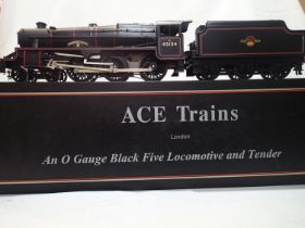 Ace Trains o gauge, class 5, Lanarkshire Yeomanry, 45154, Black Late Crest in near mint condition,