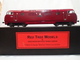 Ace Trains/Red Tree Models O gauge Warship Class diesel Onslaught, D832, BR Maroon, in near mint