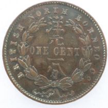 1884 British North Borneo cent, EF grade. UK P&P Group 0 (£6+VAT for the first lot and £1+VAT for