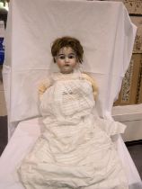 Bahr & Proschild late 19th/early 20th century bisque headed doll with jointed cellulose body for