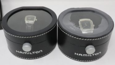 His and hers Hamilton Everest wristwatches, boxed, require batteries. UK P&P Group 2 (£20+VAT for