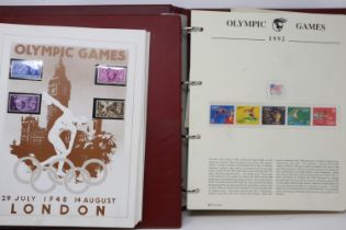 Two stamp albums, Olympic history and 1992 Olympic games. UK P&P Group 2 (£20+VAT for the first