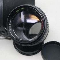 Prinzflex 135mm camera lens, cased. UK P&P Group 2 (£20+VAT for the first lot and £4+VAT for