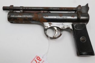 The Webley Senior .177 calibre air pistol. UK P&P Group 2 (£20+VAT for the first lot and £4+VAT