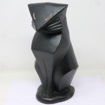 Cast iron Art Deco style doorstop in the form of a stylized cat, H: 26 cm. UK P&P Group 2 (£20+VAT