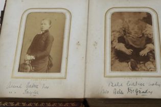 Victorian photograph album, mostly portraits. UK P&P Group 2 (£20+VAT for the first lot and £4+VAT