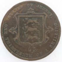 1870 Jersey 1/13th shilling of Queen Victoria, gVF dark tone. UK P&P Group 0 (£6+VAT for the first