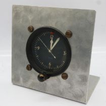 Smiths 8 day aircraft cockpit clock, dated 1964, marked with a broad arrow to rear, code 8ACA