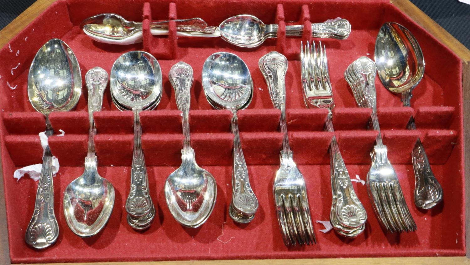Smith Seymour Ltd canteen of stainless steel cutlery in the Kings pattern, forty four pieces. Not - Image 2 of 3
