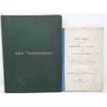 HMS Sharpshooter by Commander J.C Bailey with singed dedication and a copy of court marshal. UK P&