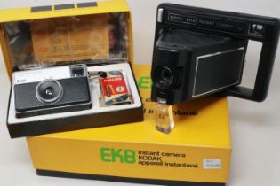 Kodak Instamatic 133 and Kodak EK8 instant camera, boxed. UK P&P Group 2 (£20+VAT for the first