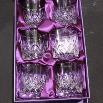 Set of six Edinburgh Crystal whisky tumblers from the Lifestyle collection, boxed. UK P&P Group