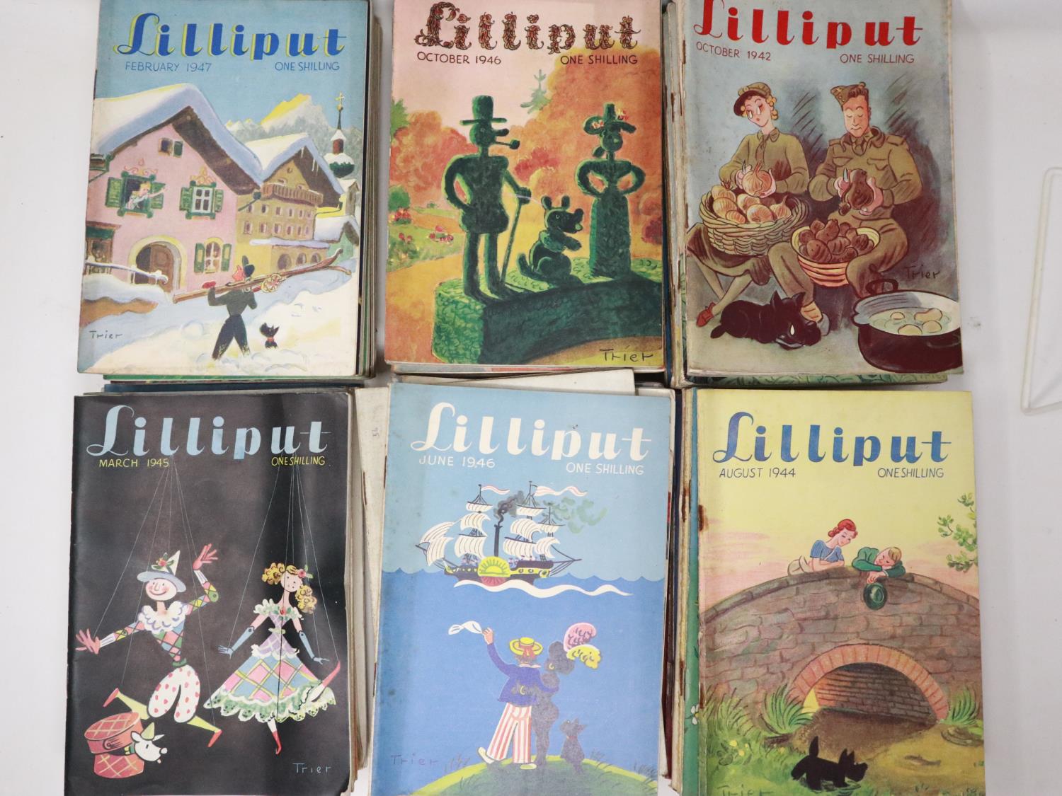 Approximately fifty copies of Lilliput magazines 1943 and later. Not available for in-house P&P