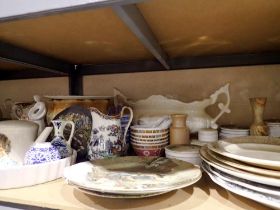 Large quantity of mixed ceramics including cabinet plates. Not available for in-house P&P