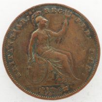 1858 penny of Queen Victoria - VF. UK P&P Group 0 (£6+VAT for the first lot and £1+VAT for