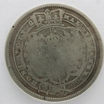 1819 silver shilling of George III - aF grade, UK P&P Group 0 (£6+VAT for the first lot and £1+VAT