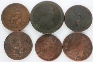 Lot of early milled coins - circulated grades, UK P&P Group 0 (£6+VAT for the first lot and £1+VAT