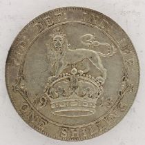 1913 silver shilling of George V. UK P&P Group 0 (£6+VAT for the first lot and £1+VAT for subsequent