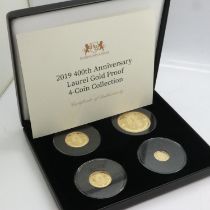 2019 gold proof four-coin set, 400th Anniversary Laurel, Hamilton & Byrne, limited edition of 100,