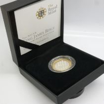 2011 silver proof Piedfort £2, King James Bible, Royal Mint, limited edition of 1500, boxed with