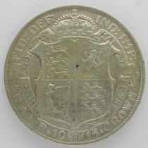 1915 silver half crown of George V - VF grade, UK P&P Group 0 (£6+VAT for the first lot and £1+VAT
