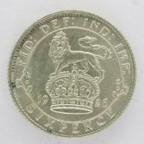 1926 silver sixpence of George V - CHOICE gEF grade, condition nUNC, UK P&P Group 0 (£6+VAT for