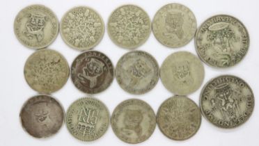 Lot of Silver George V coins - circulated grades, UK P&P Group 0 (£6+VAT for the first lot and £1+