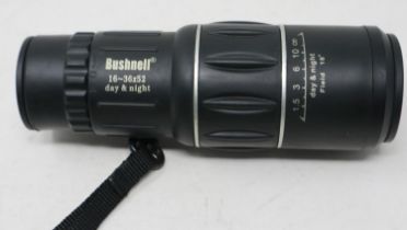 Bushnell 36 x 52 day/night monocular. UK P&P Group 1 (£16+VAT for the first lot and £2+VAT for