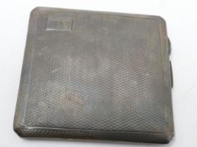 Hallmarked silver cigarette/card case, Chester assay, 85 x 85 mm, 118g. UK P&P Group 1 (£16+VAT