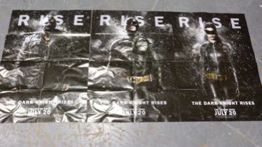 Three Cinema posters of Batman The Dark Knight Rises, 94 x 60 cm. UK P&P Group 2 (£20+VAT for the