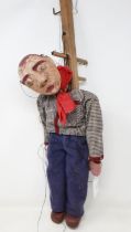 Vintage French wooden puppet. UK P&P Group 2 (£20+VAT for the first lot and £4+VAT for subsequent