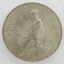 1923 American Liberty peace dollar. UK P&P Group 0 (£6+VAT for the first lot and £1+VAT for