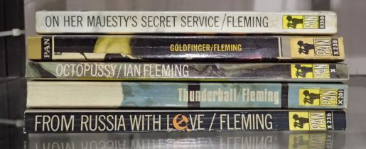 Five Ian Fleming James Bond paperbacks. UK P&P Group 2 (£20+VAT for the first lot and £4+VAT for