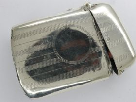 Hallmarked silver vesta case, Birmingham assay, 19g. UK P&P Group 1 (£16+VAT for the first lot