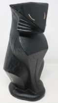 Cast iron Art Deco style doorstop in the form of a stylized cat, H: 26 cm. UK P&P Group 2 (£20+VAT
